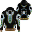Africa Zone Clothing - Botswana Dashiki Zip Hoodie A95
