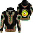 Africa Zone Clothing - Madagascar Dashiki Zip Hoodie A95