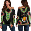 Africa Zone Clothing - Burundi Dashiki Off Shoulder Sweaters A95