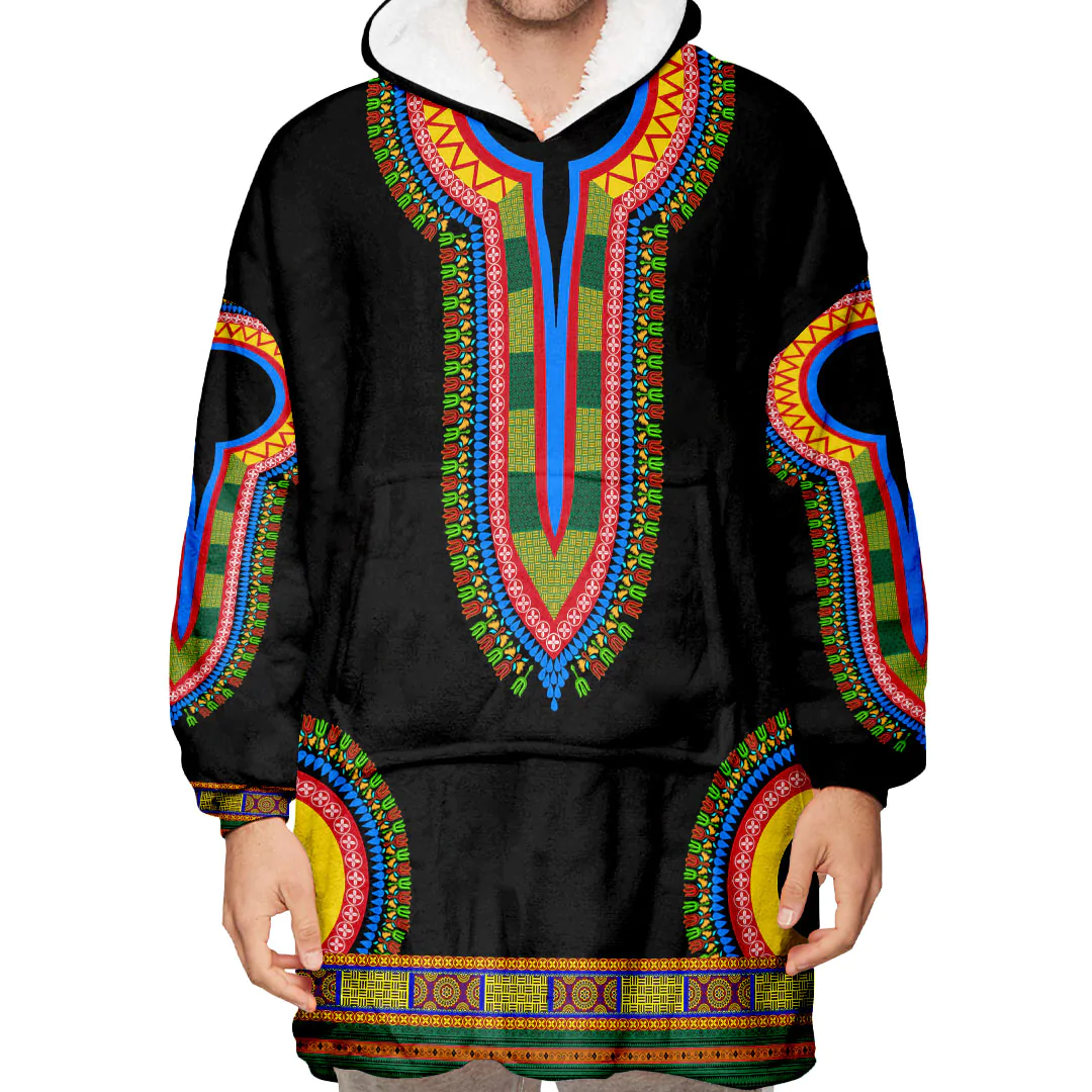 Africa Zone Clothing - Democratic Republic Of The Congo Dashiki Snug Hoodie A95