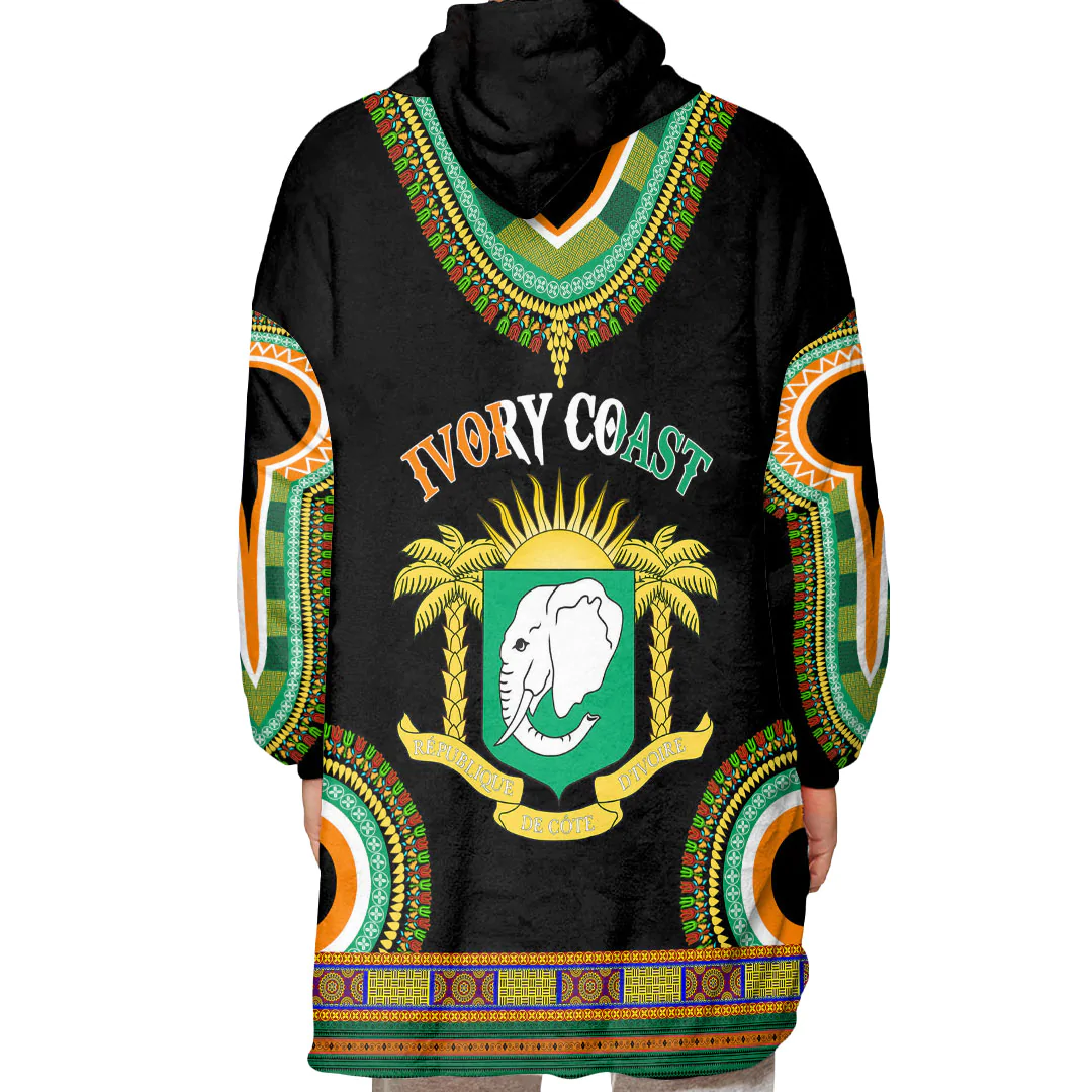 Africa Zone Clothing - Ivory Coast Dashiki Snug Hoodie A95