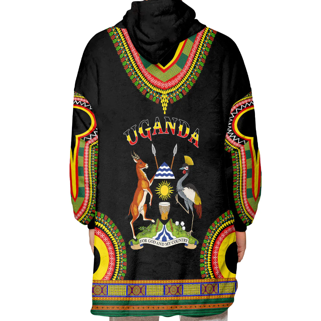 Africa Zone Clothing - Uganda Dashiki Snug Hoodie A95
