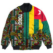 Africa Zone Clothing - Togo Bomber Jacket Kente Pattern A94