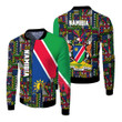 Africa Zone Clothing - Namibia Fleece Winter Jacket Kente Pattern A94