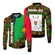 Africa Zone Clothing - Burkina Faso Fleece Winter Jacket Kente Pattern A94