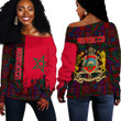 Africa Zone Clothing - Morocco Kente Pattern Off Shoulder Sweater A94
