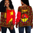 Africa Zone Clothing - Tigray Kente Pattern Off Shoulder Sweater A94