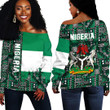 Africa Zone Clothing - Nigeria Kente Pattern Off Shoulder Sweater A94