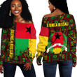 Africa Zone Clothing - Guinea Bissau Kente Pattern Off Shoulder Sweater A94