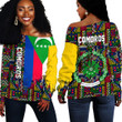 Africa Zone Clothing - Comoros Kente Pattern Off Shoulder Sweater A94