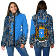 Africa Zone Clothing - Somalia Women's Padded Jacket Kente Pattern A94