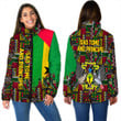 Africa Zone Clothing - Sao Tome and Principe Women's Padded Jacket Kente Pattern A94