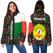 Africa Zone Clothing - Madagascar Women's Padded Jacket Kente Pattern A94
