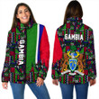 Africa Zone Clothing - Gambia Women's Padded Jacket Kente Pattern A94