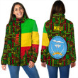 Africa Zone Clothing - Mali Women's Padded Jacket Kente Pattern A94