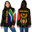 Africa Zone Clothing - South Africa Women's Padded Jacket Kente Pattern A94