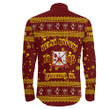 Delta Psi Chi Christmas Long Sleeve Button Shirt A31 | Africa Zone