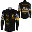 Alpha Phi Alpha Coffin Dance Long Sleeve Button Shirt A35 | Africa Zone