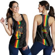 Africazone Clothing - Black History Month Color Of Flag Racerback Tank A95 | Africazone