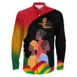 Africazone Clothing - Black History Month I'm Black Long Sleeve Button Shirt A95 | Africazone