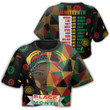 Africazone Clothing - Black History Month Juneteenth Croptop T-shirt A95 | Africazone