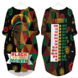 Africazone Clothing - Black History Month Juneteenth Batwing Pocket Dress A95 | Africazone