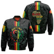 Africazone Clothing - Black History Month Map Zip Bomber Jacket A95 | Africazone