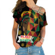 Africazone Clothing - Black History Month Juneteenth One Shoulder Shirt A95 | Africazone