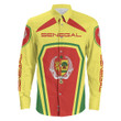 Africa Zone Clothing - Senegal Formula One Long Sleeve Button Shirt A35