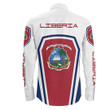 Africa Zone Clothing - Liberia Formula One Long Sleeve Button Shirt A35