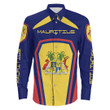 Africa Zone Clothing - Mauritius Formula One Long Sleeve Button Shirt A35