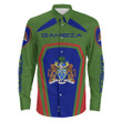Africa Zone Clothing - Gambia Formula One Long Sleeve Button Shirt A35