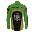 Africa Zone Clothing - Zambia Formula One Long Sleeve Button Shirt A35