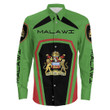 Africa Zone Clothing - Malawi Formula One Long Sleeve Button Shirt A35