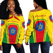 Africa Zone Clothing - Ethiopia  Women's Off Shoulder Sweaters A35