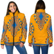 Africa Zone Clothing - Neck Africa Dashiki - Women Padded Jacket A95 | Africa Zone