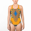 Africa Zone Clothing - Neck Africa Dashiki - Women Low Cut Swimsuit A95 | Africa Zone