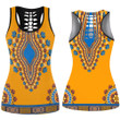 Africa Zone Clothing - Neck Africa Dashiki - Hollow Tank Top A95 | Africa Zone