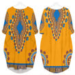 Africa Zone Clothing - Neck Africa Dashiki - Batwing Pocket Dress A95 | Africa Zone
