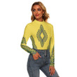 Africa Zone Clothing - Africa Neck Dashiki - Women's Stretchable Turtleneck Top A95 | Africa Zone