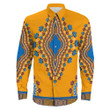 Africa Zone Clothing - Neck Africa Dashiki - Long Sleeve Button Shirt A95 | Africa Zone