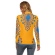 Africa Zone Clothing - Neck Africa Dashiki - Women's Stretchable Turtleneck Top A95 | Africa Zone