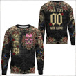 1sttheworld Clothing - Kappa Epsilon Psi Oldschool Tattoo Style - Skull and Roses - Sweatshirts A7 | 1sttheworld