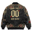 1sttheworld Clothing - Order of the Eastern Star Oldschool Tattoo Style - Skull and Roses - Bomber Jackets A7 | 1sttheworld