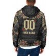 1sttheworld Clothing - Sigma Gamma Rho Oldschool Tattoo Style - Skull and Roses - Hooded Padded Jacket A7 | 1sttheworld