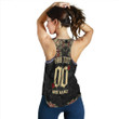 1sttheworld Clothing - Phi Beta Sigma Oldschool Tattoo Style - Skull and Roses - Racerback Tank A7 | 1sttheworld