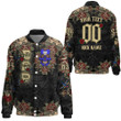 1sttheworld Clothing - Sigma Gamma Rho Oldschool Tattoo Style - Skull and Roses - Thicken Stand-Collar Jacket A7 | 1sttheworld