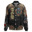 1sttheworld Clothing - Zeta Phi Beta Oldschool Tattoo Style - Skull and Roses - Thicken Stand-Collar Jacket A7 | 1sttheworld