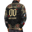 1sttheworld Clothing - Phi Beta Sigma Oldschool Tattoo Style - Skull and Roses - Padded Jacket A7 | 1sttheworld