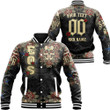 1sttheworld Clothing - Order of the Eastern Star Oldschool Tattoo Style - Skull and Roses - Baseball Jackets A7 | 1sttheworld